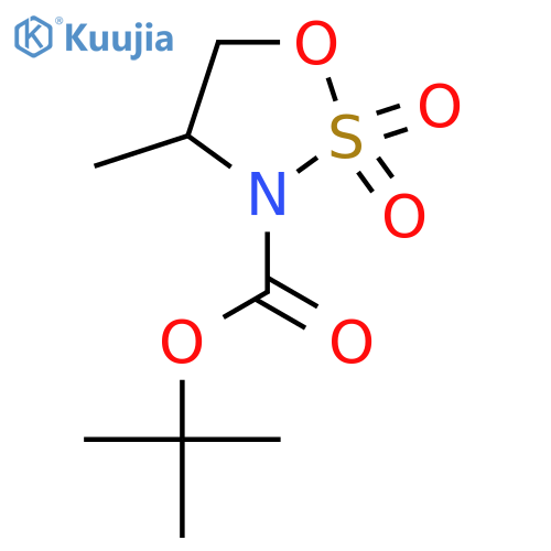 tert-butyl 4-methyl-2,2-dioxo-oxathiazolidine-3-carboxylate structure