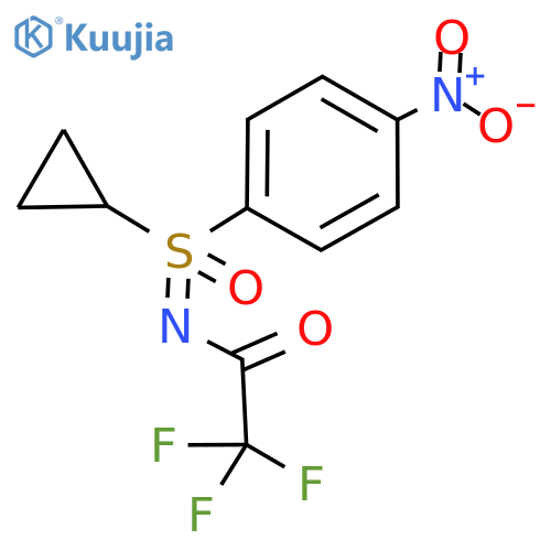 N-[(R)-Cyclopropyl(4-nitrophenyl)oxidosulphanylidene]-2,2,2-trifluoroacetamide structure