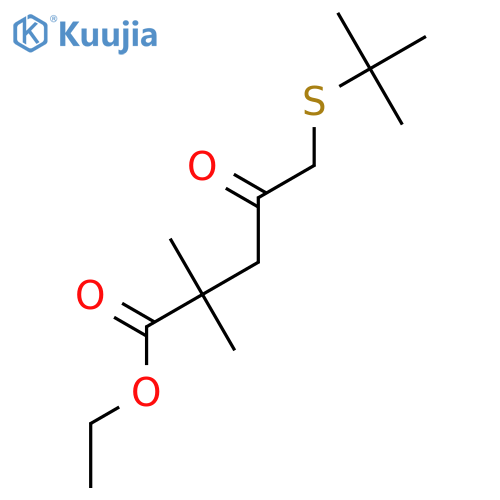 Ethyl 5-tert-Butylthio-2,2-dimethyl-4-oxopentanoate structure
