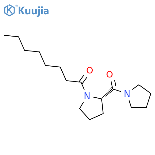 PYRROLIDINE, 1-(1-OXOOCTYL)-2-(1-PYRROLIDINYLCARBONYL)-, (2S)- structure