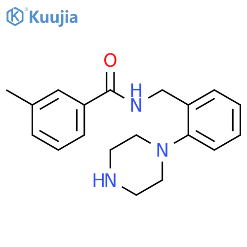 3-methyl-N-(2-(piperazin-1-yl)benzyl)benzamide structure