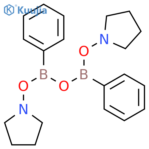 Pyrrolidine, 1,1'-[oxybis[(phenylborylene)oxy]]bis- structure