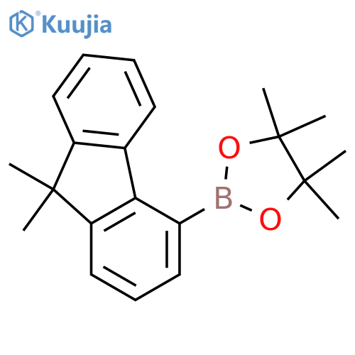 2-(9,9-Dimethyl-9H-fluoren-4-yl)-4,4,5,5-tetramethyl-1,3,2-dioxaborolane structure