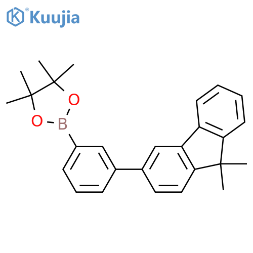 2-(3-(9,9-dimethyl-9H-fluoren-3-yl)phenyl)-4,4,5,5-tetramethyl-1,3,2-dioxaborolane structure