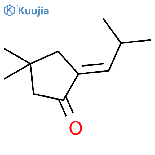 Cyclopentanone, 4,4-dimethyl-2-(2-methylpropylidene)-, (E)- structure