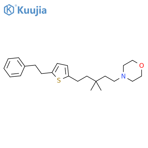 Morpholine, 4-[3,3-dimethyl-5-[5-(2-phenylethyl)-2-thienyl]pentyl]- structure