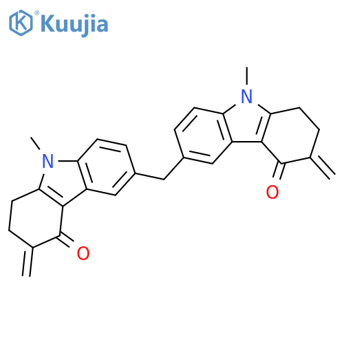 6,6'-Methylenebis1,2,3,9-tetrahydro-9-methyl-3-methylene-4H-carbazol-4-one structure