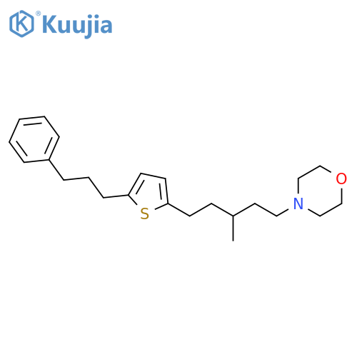Morpholine, 4-[3-methyl-5-[5-(3-phenylpropyl)-2-thienyl]pentyl]- structure