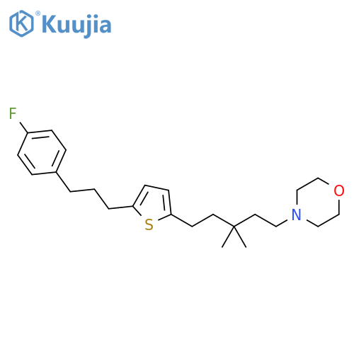 Morpholine,4-[5-[5-[3-(4-fluorophenyl)propyl]-2-thienyl]-3,3-dimethylpentyl]- structure