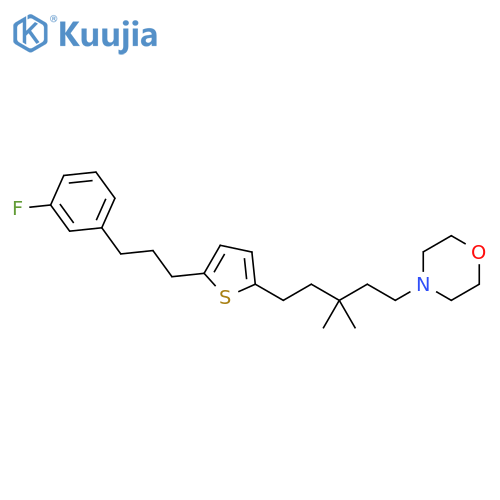 Morpholine,4-[5-[5-[3-(3-fluorophenyl)propyl]-2-thienyl]-3,3-dimethylpentyl]- structure
