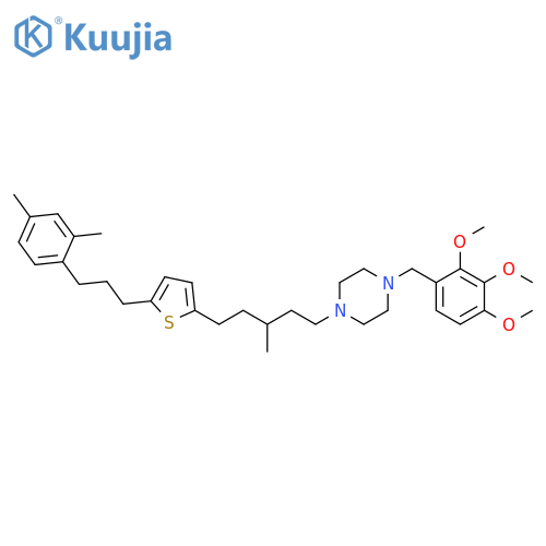 Piperazine,1-[5-[5-[3-(2,4-dimethylphenyl)propyl]-2-thienyl]-3-methylpentyl]-4-[(2,3,4-trimethoxyphenyl)methyl]- structure