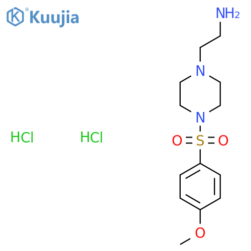 2-[4-(4-methoxyphenyl)sulfonylpiperazin-1-yl]ethanamine;dihydrochloride structure