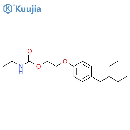 Carbamic acid, ethyl-, 2-[4-(2-ethylbutyl)phenoxy]ethyl ester structure