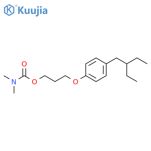Carbamic acid, dimethyl-, 3-[4-(2-ethylbutyl)phenoxy]propyl ester structure