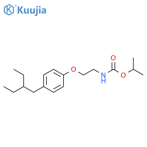 Carbamic acid, [2-[4-(2-ethylbutyl)phenoxy]ethyl]-, 1-methylethyl ester structure