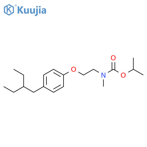 Carbamic acid, [2-[4-(2-ethylbutyl)phenoxy]ethyl]methyl-, 1-methylethylester structure