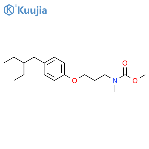 Carbamic acid, [3-[4-(2-ethylbutyl)phenoxy]propyl]methyl-, methyl ester structure