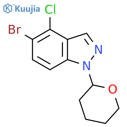 5-Bromo-4-chloro-1-(tetrahydro-2H-pyran-2-yl)-1H-indazole structure