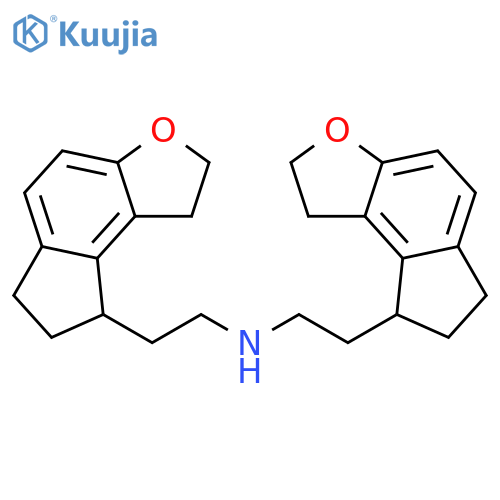 2H-Indeno[5,4-b]furan-8-ethanaMine, 1,6,7,8-tetrahydro-N-[2-(1,6,7,8-tetrahydro-2H-indeno[5,4-b]furan-8-yl)ethyl]- structure