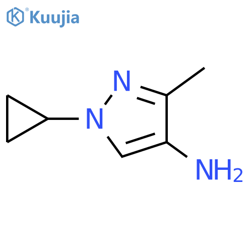 1-cyclopropyl-3-methyl-1H-pyrazol-4-amine structure