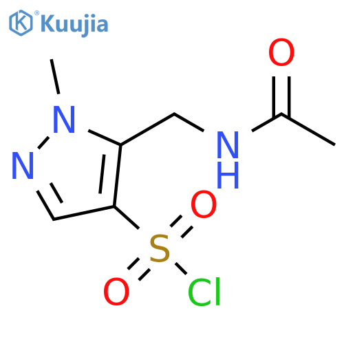 5-(acetamidomethyl)-1-methyl-1H-pyrazole-4-sulfonyl chloride structure