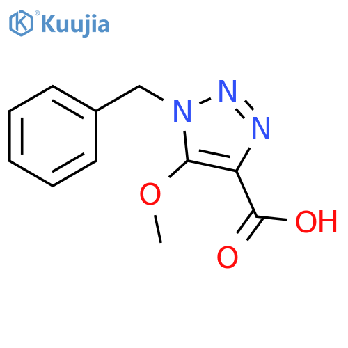 1-benzyl-5-methoxy-triazole-4-carboxylic acid structure