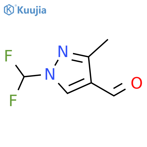 1-(difluoromethyl)-3-methyl-1H-pyrazole-4-carbaldehyde structure