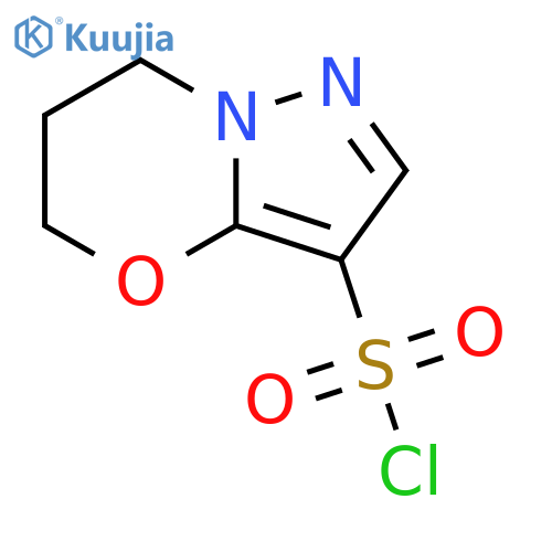 5H,6H,7H-pyrazolo3,2-b1,3oxazine-3-sulfonyl chloride structure
