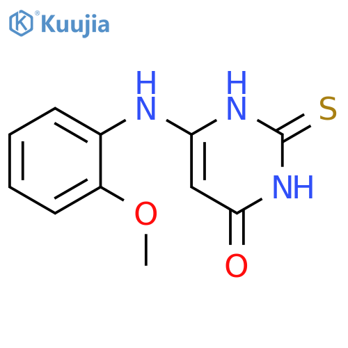 6-(2-Methoxy-phenylamino)-2-thioxo-2,3-dihydro-1H-pyrimidin-4-one structure