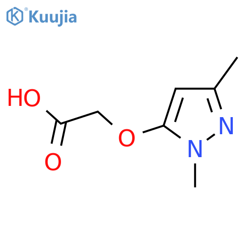 2-(1,3-dimethyl-1H-pyrazol-5-yl)oxyacetic acid structure