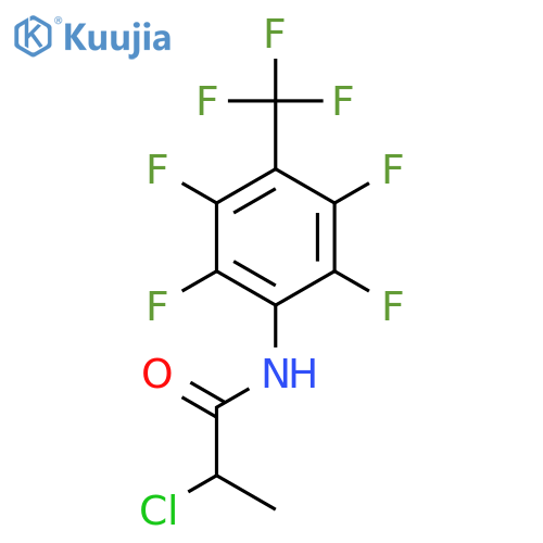 2-Chloro-N-[2,3,5,6-tetrafluoro-4-(trifluoromethyl)phenyl]propanamide structure