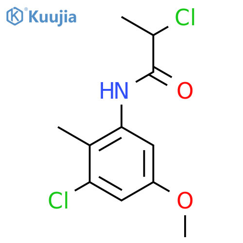 2-Chloro-N-(3-chloro-5-methoxy-2-methylphenyl)propanamide structure