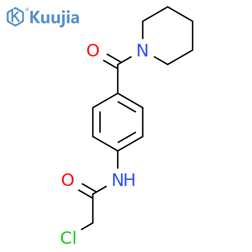 2-Chloro-N-4-(piperidin-1-ylcarbonyl)-phenylacetamide structure