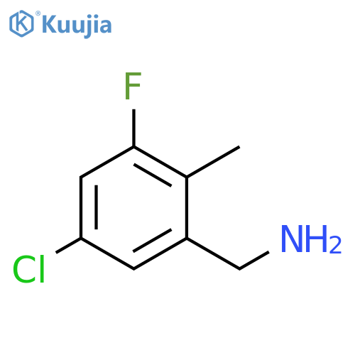 5-Chloro-3-fluoro-2-methylbenzylamine structure