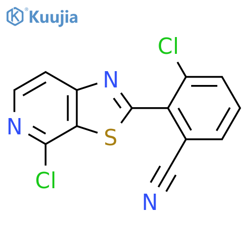 3-Chloro-2-(4-chlorothiazolo[5,4-c]pyridin-2-yl)benzonitrile structure