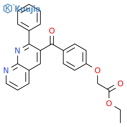 ethyl {4-[(2-phenyl-1,8-naphthyridin-3-yl)carbonyl]phenoxy}acetate structure
