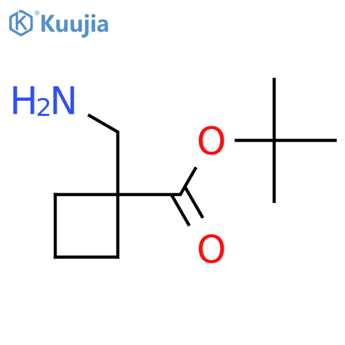 Tert-butyl 1-(aminomethyl)cyclobutane-1-carboxylate structure