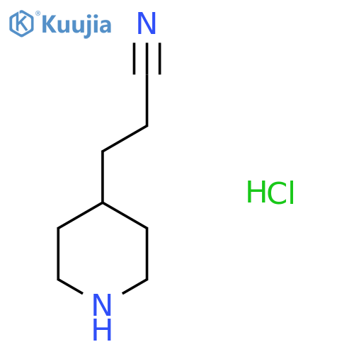 3-(Piperidin-4-yl)propanenitrile hydrochloride structure