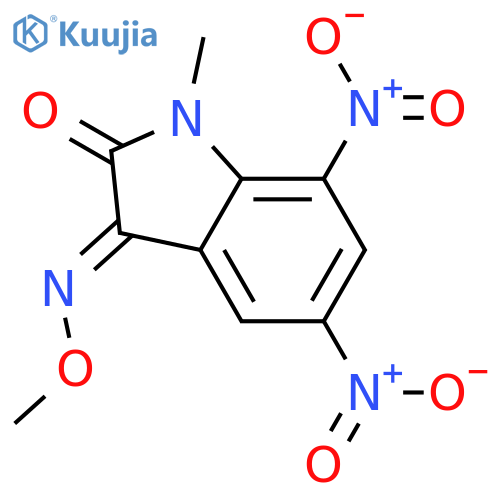 1H-Indole-2,3-dione, 1-methyl-5,7-dinitro-, 3-(O-methyloxime) structure