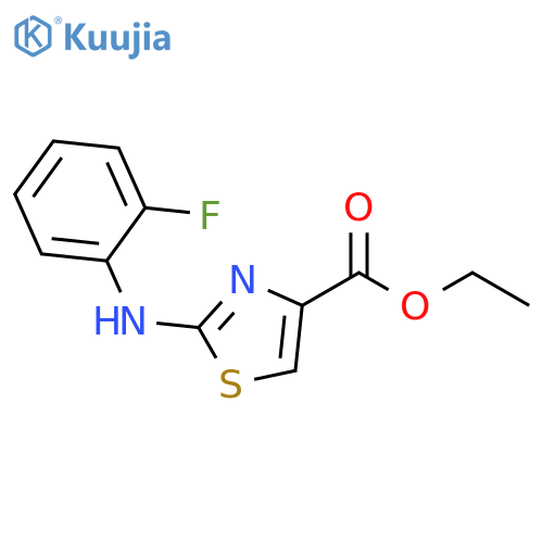 2-(2-Fluorophenylamino)-thiazole-4-carboxylic acid ethyl ester structure