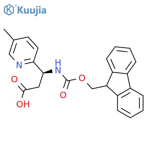 (3S)-3-({(9H-fluoren-9-yl)methoxycarbonyl}amino)-3-(5-methylpyridin-2-yl)propanoic acid structure