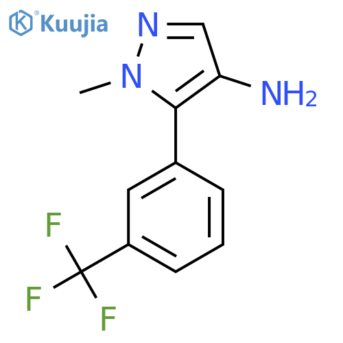 1-methyl-5-3-(trifluoromethyl)phenyl-1H-pyrazol-4-amine structure