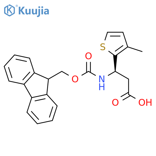 (3R)-3-({(9H-fluoren-9-yl)methoxycarbonyl}amino)-3-(3-methylthiophen-2-yl)propanoic acid structure