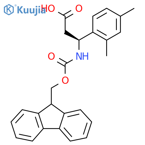 (3S)-3-(2,4-dimethylphenyl)-3-({(9H-fluoren-9-yl)methoxycarbonyl}amino)propanoic acid structure