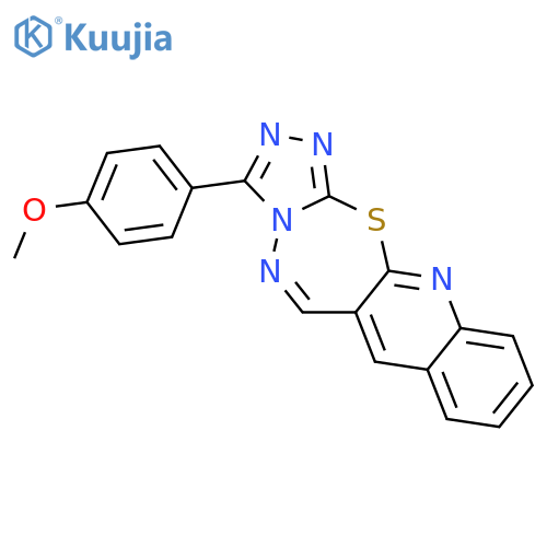 1,2,4-Triazolo[3',4':2,3][1,3,4]thiadiazepino[7,6-b]quinoline,3-(4-methoxyphenyl)- structure