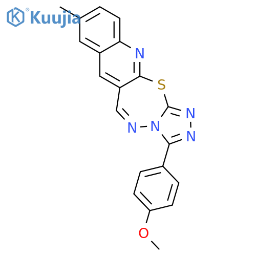 3-(4-methoxyphenyl)-9-methyl[1,2,4]triazolo[3',4':2,3][1,3,4]thiadiazepino[7,6-b]quinoline structure