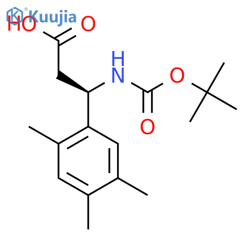 (3R)-3-{(tert-butoxy)carbonylamino}-3-(2,4,5-trimethylphenyl)propanoic acid structure