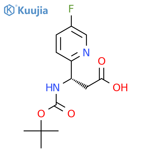 (3S)-3-{(tert-butoxy)carbonylamino}-3-(5-fluoropyridin-2-yl)propanoic acid structure