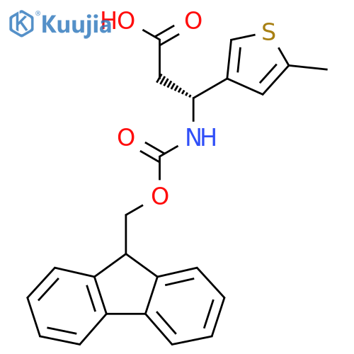 (3R)-3-({(9H-fluoren-9-yl)methoxycarbonyl}amino)-3-(5-methylthiophen-3-yl)propanoic acid structure