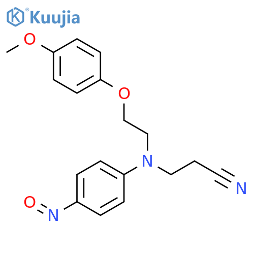 Propanenitrile, 3-[[2-(4-methoxyphenoxy)ethyl](4-nitrosophenyl)amino]- structure